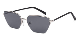 Silver Geometric Full Rim Women Sunglasses by Lenskart-228929