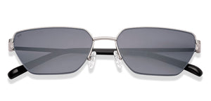 Silver Geometric Full Rim Women Sunglasses by Lenskart-228929