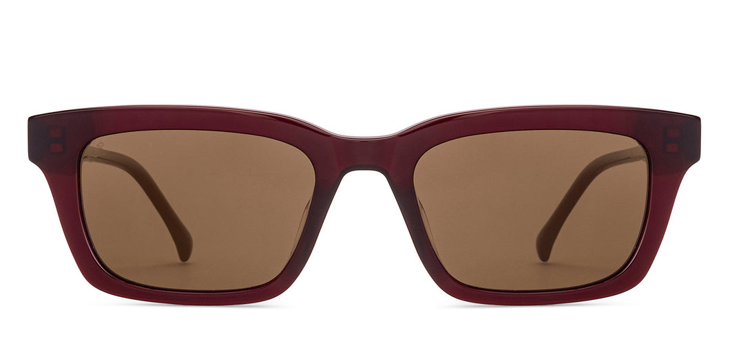 Wine Rectangle Full Rim Women Sunglasses by Lenskart-228933