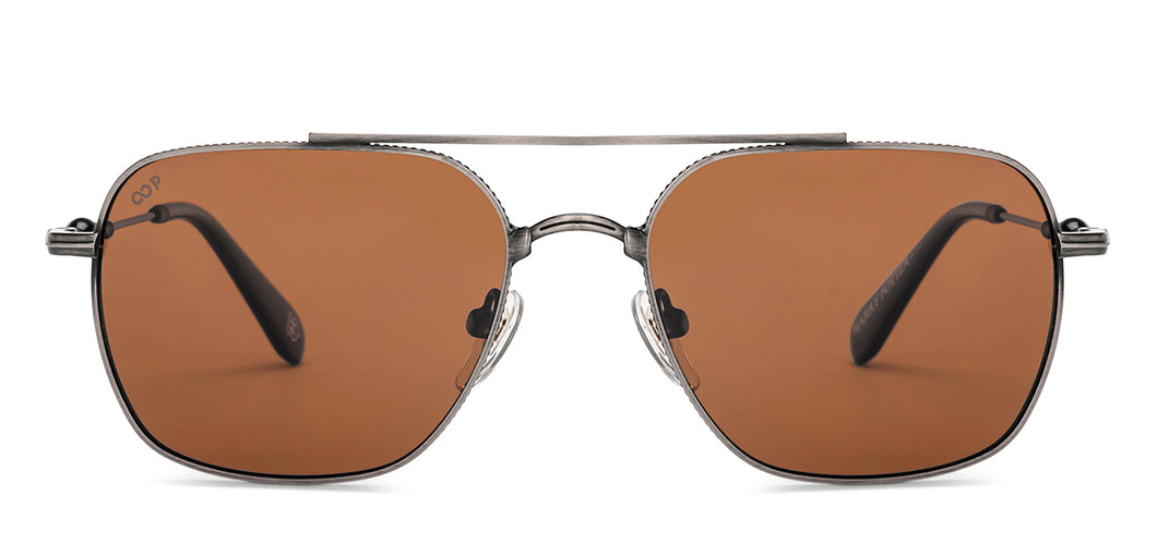Gunmetal Aviator Full Rim Unisex Sunglasses by Lenskart-232720