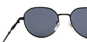 Black Round Full Rim Unisex Sunglasses by Lenskart-232721