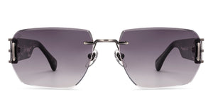 Demi Geometric Rimless Unisex Sunglasses by Lenskart-232724