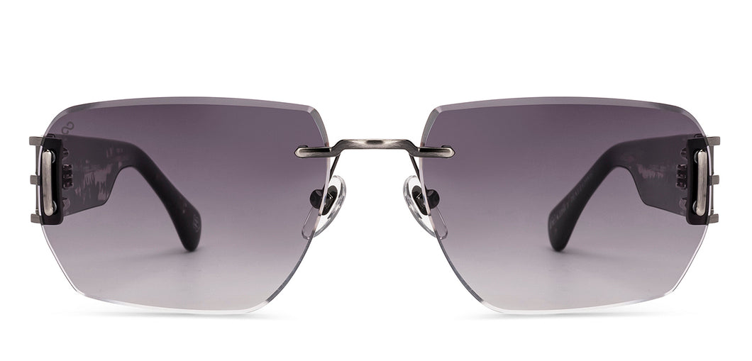 Demi Geometric Rimless Unisex Sunglasses by Lenskart-232724