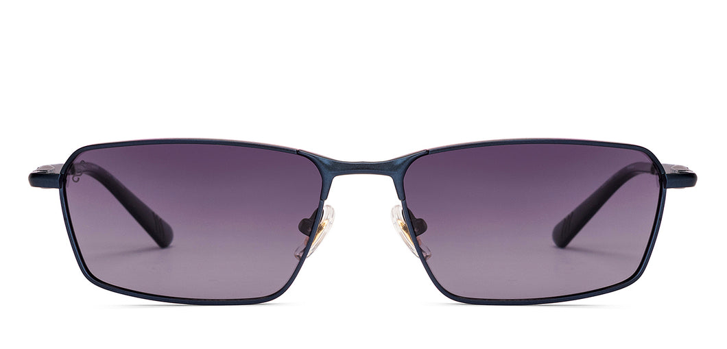 Blue Rectangle Full Rim Unisex Sunglasses by Lenskart-235476