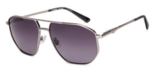 Load image into Gallery viewer, Gunmetal Geometric Full Rim Unisex Sunglasses by Lenskart-235477