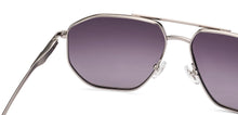 Load image into Gallery viewer, Gunmetal Geometric Full Rim Unisex Sunglasses by Lenskart-235477