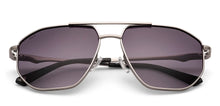 Load image into Gallery viewer, Gunmetal Geometric Full Rim Unisex Sunglasses by Lenskart-235477