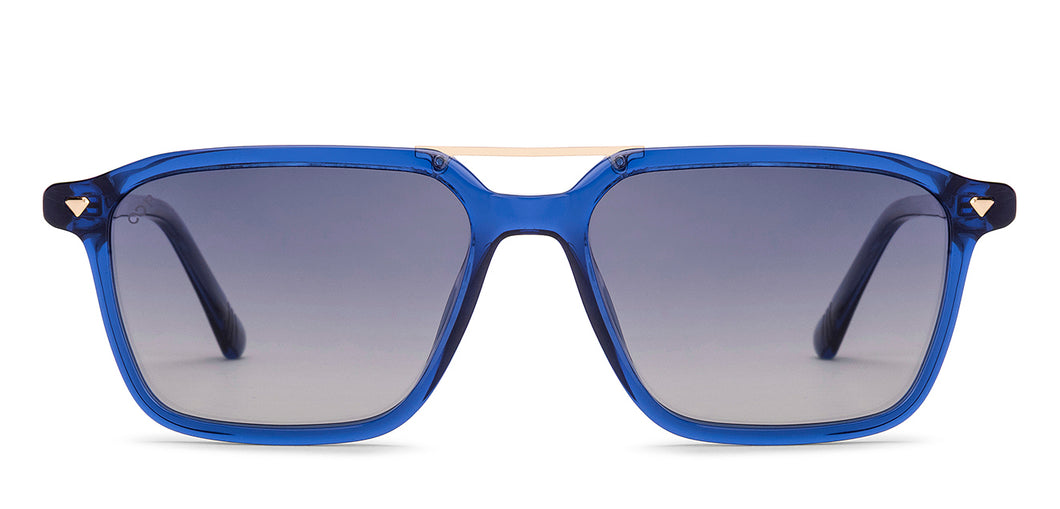Blue Square Full Rim Unisex Sunglasses by Lenskart-235480