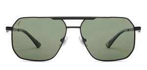 Black Geometric Full Rim Unisex Sunglasses by Lenskart-235482