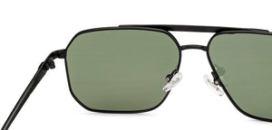 Black Geometric Full Rim Unisex Sunglasses by Lenskart-235482