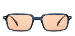 Blue Rectangle Full Rim Unisex Sunglasses by Lenskart-235483