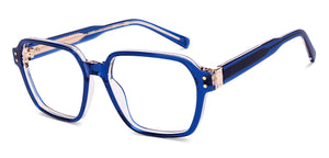 Blue Geometric Full Rim Unisex Eyeglasses by Lenskart STUDIO-218084