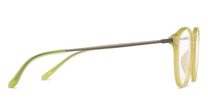 Golden Yellow Round Full Rim Unisex Eyeglasses by Lenskart Air-206033
