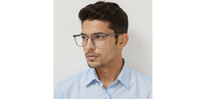 Grey Rectangle Full Rim Unisex Eyeglasses by Lenskart Air-228998