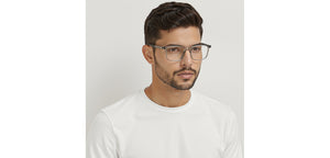 Grey Rectangle Full Rim Unisex Eyeglasses by Lenskart Air-228998