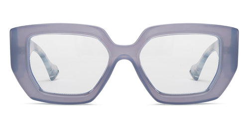 Purple Geometric Full Rim Unisex Sunglasses by OJOS-209276