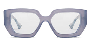 Purple Geometric Full Rim Unisex Sunglasses by OJOS-209276