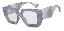 Load image into Gallery viewer, Purple Geometric Full Rim Unisex Sunglasses by OJOS-209276