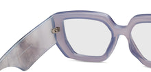 Load image into Gallery viewer, Purple Geometric Full Rim Unisex Sunglasses by OJOS-209276