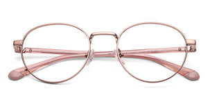 Rose Gold Round Full Rim Women Eyeglasses by Vincent Chase-235222