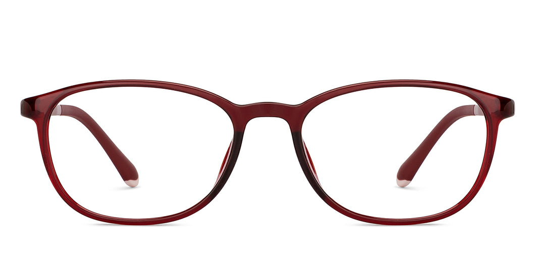 Maroon Oval Full Rim Unisex Eyeglasses by Lenskart Air-201199