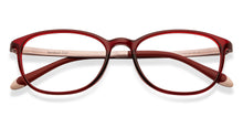 Load image into Gallery viewer, Maroon Oval Full Rim Unisex Eyeglasses by Lenskart Air-201199