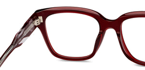 Maroon Wayfarer Full Rim Unisex Eyeglasses by John Jacobs-216846
