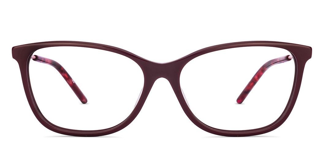 Maroon Cat Eye Full Rim Women Eyeglasses by John Jacobs-225383