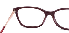 Load image into Gallery viewer, Maroon Cat Eye Full Rim Women Eyeglasses by John Jacobs-225383