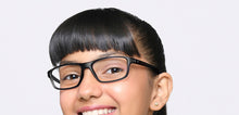 Load image into Gallery viewer, Black Rectangle Full Rim Kids Eyeglasses by Hooper-217508