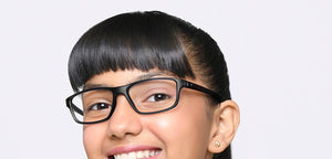 Black Rectangle Full Rim Kids Eyeglasses by Hooper-217508
