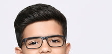 Load image into Gallery viewer, Black Rectangle Full Rim Kids Eyeglasses by Hooper-217508