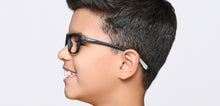 Load image into Gallery viewer, Black Rectangle Full Rim Kids Eyeglasses by Hooper-217508