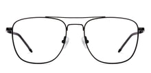 Load image into Gallery viewer, Matte Black Square Full Rim Unisex Eyeglasses by John Jacobs-223255