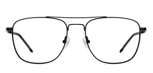 Matte Black Square Full Rim Unisex Eyeglasses by John Jacobs-223255