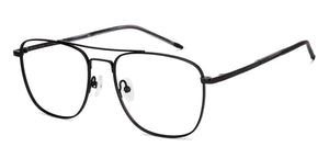 Matte Black Square Full Rim Unisex Eyeglasses by John Jacobs-223255