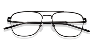 Matte Black Square Full Rim Unisex Eyeglasses by John Jacobs-223255