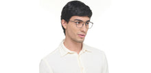 Load image into Gallery viewer, Matte Black Square Full Rim Unisex Eyeglasses by John Jacobs-223255