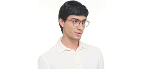 Matte Black Square Full Rim Unisex Eyeglasses by John Jacobs-223255