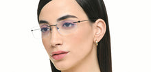 Load image into Gallery viewer, Matte Black Rectangle Rimless Unisex Eyeglasses by Lenskart Air-224233