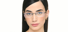 Load image into Gallery viewer, Matte Black Rectangle Rimless Unisex Eyeglasses by Lenskart Air-224233