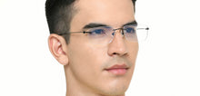 Load image into Gallery viewer, Matte Black Rectangle Rimless Unisex Eyeglasses by Lenskart Air-224233