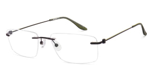 Matte Black Rectangle Rimless Unisex Eyeglasses by Lenskart Air-224233