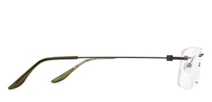 Matte Black Rectangle Rimless Unisex Eyeglasses by Lenskart Air-224233