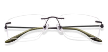 Load image into Gallery viewer, Matte Black Rectangle Rimless Unisex Eyeglasses by Lenskart Air-224233