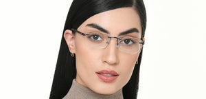 Matte Blue Square Rimless Unisex Eyeglasses by Lenskart Air-219354