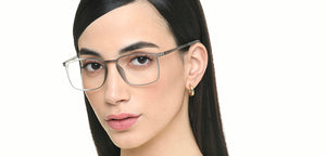 Matte Grey Rectangle Full Rim Unisex Eyeglasses by Lenskart Air-219359