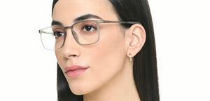 Matte Grey Rectangle Full Rim Unisex Eyeglasses by Lenskart Air-219359