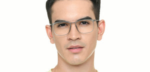 Matte Grey Rectangle Full Rim Unisex Eyeglasses by Lenskart Air-219359