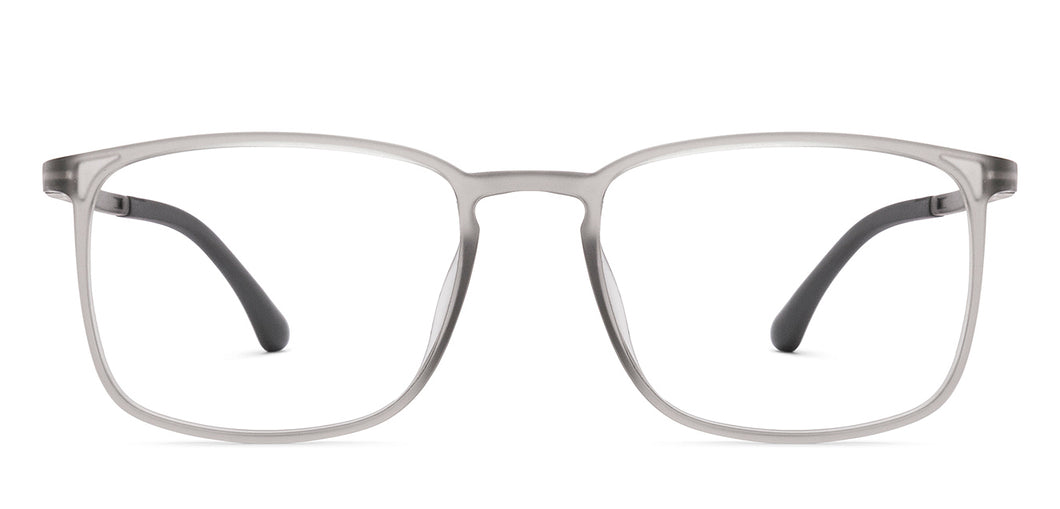 Matte Grey Rectangle Full Rim Unisex Eyeglasses by Lenskart Air-219359